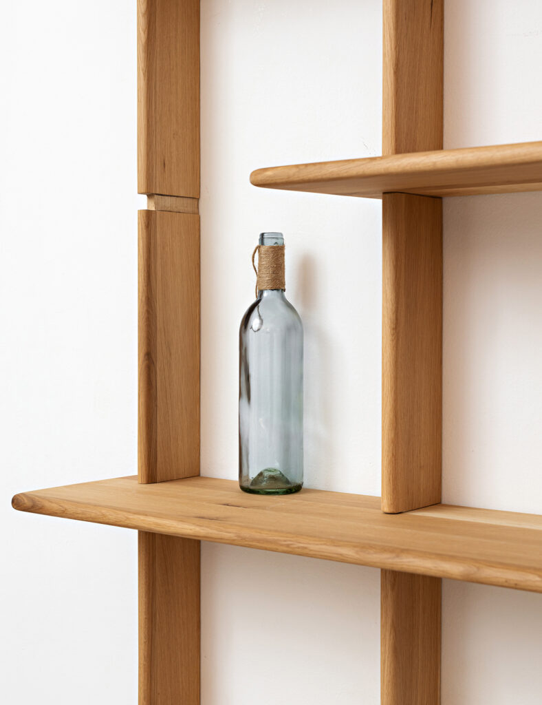 Solid wood shelf by Charlie Pommier